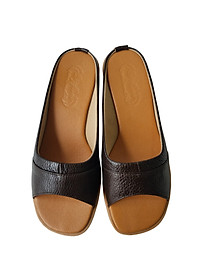 Dép Cao Gót Nữ BIGGBEN Da Bò Cao 4 Phân DCG75