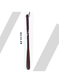 Combo  Batoong chống trượt cho người già -đầu rồng-gỗ xà cừ tự nhiên Cây xỏ giầy gỗ muồng đên 55cm