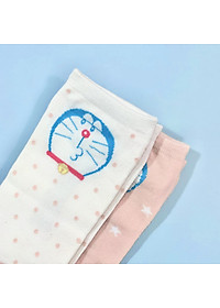 Set hộp 4 đôi tất nữ NICESOKS chất liệu cotton cao cấp, ngắn cổ thể thao, họa tiết Doraemon , hàng chính hãng NS5005FS