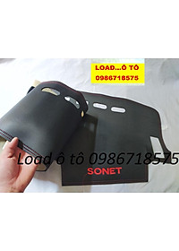 Thảm Taplo Da Xe KIA SONET 2022-23 Mẫu Da Vân Carbon Cao Cấp