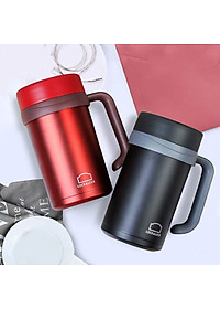 Ca Giữ Nhiệt Bằng Thép Không Gỉ Lock&Lock New Basic Table LHC4026 500ml - Hàng Chính Hãng Tặng Combo Ống Hút + Cọ Rửa