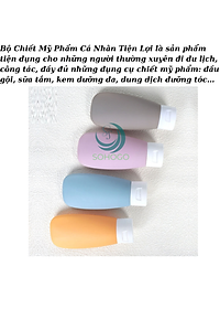 Set Chai Chiết Du Lịch 4 Màu Pastel Siêu Xinh Combo Chai Chiết Mỹ Phẩm Mini – Gọn Nhẹ, Sang Xịn Bộ Chiết Đựng Mỹ Phẩm Du Lịch – Nhỏ Gọn Chuẩn Trend Set Chai Silicone Du Lịch – Không Rò Rỉ, Mềm Mịn SBộ Chai Mini Đi Du Lịch – Màu Dễ Thương, Dễ Phân Loại