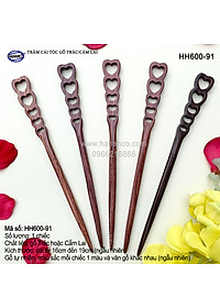 Trâm cài tóc bằng gỗ Cẩm Lai/Trắc (Đủ kiểu dáng) HH600 - phong cách cổ trang, điêu khắc sang chảnh HOT TREND cho nữ  - HAHANCO