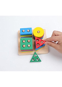 COMBO 6 món đồ chơi gỗ thông minh giúp bé tư duy sáng tạo.