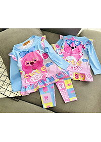 Đồ bộ ngủ dài tay cho bé gái kuromi hello kitty từ 12-40kg chất thun lạnh mềm mịn mát