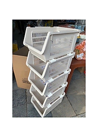 Kệ xếp tầng đa năng Việt Nhật tiện ích (5569) đựng đồ tiết kiệm không gian chất liệu nhựa bền đẹp - Hàng Việt Nam