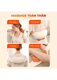 Gối Massage Cổ Vai Gáy Hồng Ngoại Đa Năng  20 Bi Cao Cấp, Bảo Hành 12 Tháng