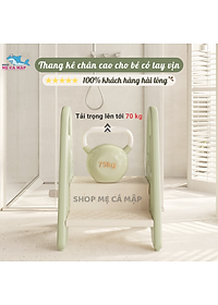 Thang mini ghế đôn 2 bậc cho bé có tai vin, Nhựa cao cấp tải trọng lên tới 75kg