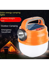 Bóng Đèn Tích Điện V70 50W Siêu Sáng Tích Hợp Đèn Pin Có Sạc Năng Lượng Mặt Trời, Đèn led đa năng đi vườn, cắm trại, picnic, đèn dự phòng khi cúp điện, đèn pin sạc USB