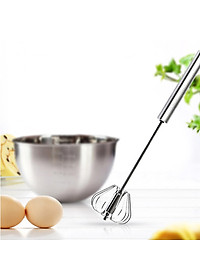 Dụng Cụ Đánh Trứng Cầm Tay Dạng Ấn Trục Xoay Tự Động - Chất Liệu Thép Không Gỉ 304 Cao Cấp - Chính Hãng MINIIN