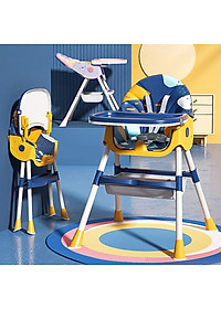 Ghế ăn dặm gấp gọn cao cấp Umoo mới nhất 2021, có bánh xe và điều chỉnh được độ cao