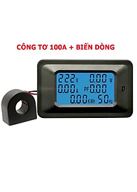 Công tơ,đồng hồ điện tử hiển thị 6 thông số 1 pha 100A/220V, Thiết bị đo công suất 100A,