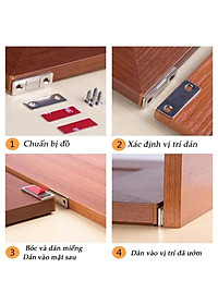 Combo 2 Bộ Nam Châm Hít, Giữ Ngăn Kéo, Cửa Tủ KUNBE, Không Cần Khoan Siêu Tiện Lợi