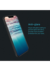 Miếng dán kính cường lực cho iPhone 13 6.1 inch / iPhone 13 Pro hiệu Nillkin Amazing H độ cứng 9H độ trong full HD, siêu mỏng 0.33mm - Hàng chính hãng