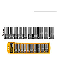 BỘ 10 ĐẦU TUÝP DÀI (1/2") INGCO HKISSD12102L - HÀNG CHÍNH HÃNG