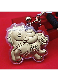 Móc Khóa Ngựa Vàng Mini 3D – Móc Treo Chìa Khóa/ Balo – Thu Hút May Mắn Tài Lộc 2026