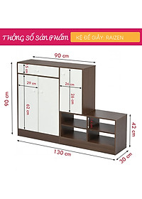 Tủ để giầy bằng gỗ thiết kế thông minh SMLIFE Raizen
