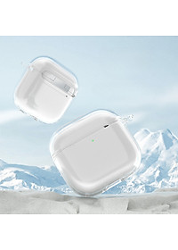 Ốp Case TPU Trong Suốt Dành Cho Airpods 4/ Airpods Pro 3, chống ố vàng, chống sốc kèm móc treo_ Hàng chính hãng