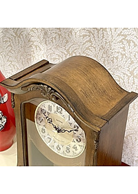 Đồng hồ để bàn Nhật Bản Rhythm CRJ717CR06 , Kt 24.0 x 32.5 x 12.5cm, 1.7kg Vỏ gỗ. Dùng Pin.