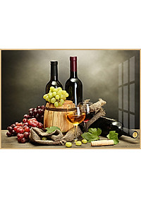 Tranh treo tường phong cách hiện đại trang trí nhà bếp phòng ăn phủ bóng UD1200