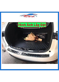 Ốp chống trầy cốp Mazda CX5 thép không gỉ vân titan bảo vệ xe chống va đập