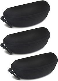 Bộ 3 Hộp Đựng Mắt Kính Có Móc Treo (Màu Đen)