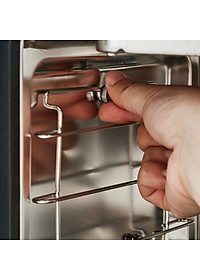 Lò nướng chân không kết hợp chức năng hấp Lock&Lock EJF693GRY Steam Air Fryer Oven (12.5 Lít) - Hàng chính hãng