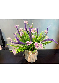 Chậu cây giả để bàn làm việc ,bình hoa để bàn trang trí