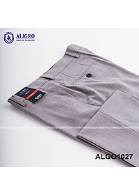 Quần Âu Nam ALIGRO Màu Ghi Form Chuẩn Slimfit Vải Cotton Cao Cấp Cực Tôn Dáng, Lịch Sự ALGO1027