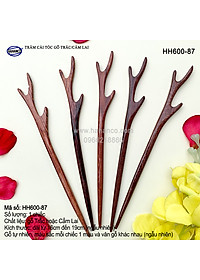 Trâm cài tóc bằng gỗ Cẩm Lai/Trắc (Đủ kiểu dáng) HH600 - phong cách cổ trang, điêu khắc sang chảnh HOT TREND cho nữ  - HAHANCO