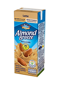 Blue Diamond - Thùng Sữa Hạt Hạnh Nhân ALMOND BREEZE vị Latte 180ml x 24 Hộp