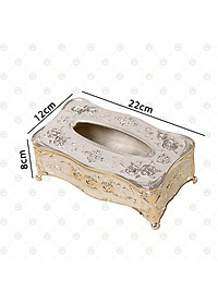 [Xịn Sò] Hộp Đựng Giấy Ăn KhoNCC Hàng Chính Hãng - Giúp Không Gian Nhà Sang Chảnh Hơn - NLVQ-5088-HDKGST - (Màu Vàng Gold)