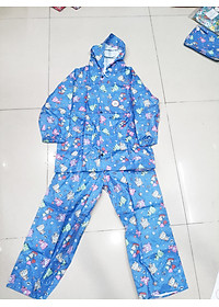 Bộ Áo Mưa Trẻ Em Vải Dù Hoạt Hình Cho Bé Từ 9-11 Tuổi, Áo Mưa Trẻ Em Cute, Chống Thấm An Toàn