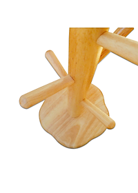 Cây/ Giá Treo Ly Gỗ Cao Su 6 móc tiện dụng, tiết kiệm không gian - Đồ Gỗ Nhà Bếp Thương Hiệu Trường Sơn