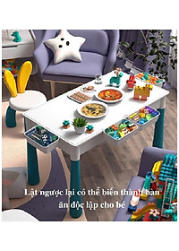 Trọn bộ đồ chơi lắp ghép sáng tạo cho bé trai và bé gái có kèm bàn và ghế ngồi, chất liệu nhựa ABS cứng cáp dày dặn - Đồ chơi phát triển trí não cho bé yêu