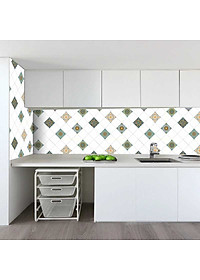 Cuộn 3 Mét Decal Giấy Dán Bếp Tráng Nhôm Cách Nhiệt Ô Chéo (3 Mét Dài x 0.6 Mét Rộng)