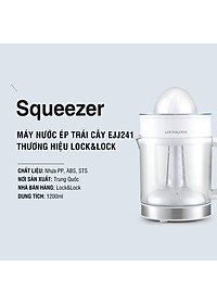 Máy Vắt Cam Lock&Lock EJJ241 (40W - 1.2 Lít) - Hàng chính hãng