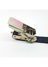 Dây cảo chằng hàng tăng đơ bản 25mm, Có Móc J, dài 1m-8m, tải trọng 1 tấn, chất liệu Polyeter cường lực