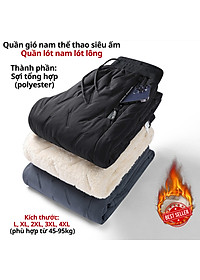 Quần gió lót lông QD2 ấm áp thời trang cho nam, Quần nỉ jogger lót lông QD1 sang trọng và dày dặn D Danido