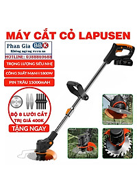 Máy cắt cỏ, tỉa cành cầm tay LAPUSEN pin khủng 15000mah, động cơ mạnh 1800w