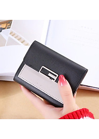 Bóp ví nữ mini gấp gọn cầm tay nút bấm chữ nhật cách điệu thời trang - Hàng cao cấp