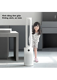 Quạt Không Cánh Lọc Không Khí Xiaomi Mijia 2 In 1 Xoay 150 Độ Khử Khuẩn UV Kết Nối App - Hàng Nhập Khẩu