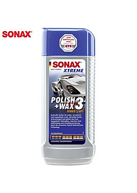 Xoá Xước-Đánh Bóng-Bảo Vệ Sơn Xe 3 Trong 1 Dạng Lai SONAX Xtreme Wax 3 in 1 Hybit NPT 202100 (250ml)