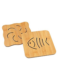 Set 200 Tờ Giấy Nến Để Nồi Hấp + Miếng Lót Nồi Gỗ - TẶNG 1 KẸP TRÁI TIM