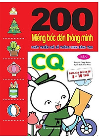 Bộ bóc dán hấp dẫn dành cho bé từ 2-6 tuổi:  Combo 6 Tập 200 Miếng Bóc Dán Thông Minh Giúp Bé Phát Triển Các Chỉ Số Iq,Eq,Cq
