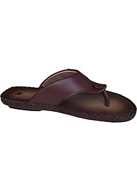Dép nam xỏ ngón Trường Hải da bò thật cao cấp mềm mại đế âm mặt đế cao su không trơn  THXN074