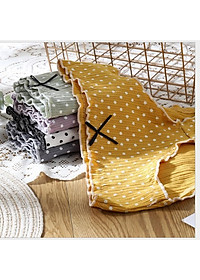 Quần lót nữ cotton tinh khiết chấm bi quần giữa eo Quần sịp dễ thương Nhật Bản QL03