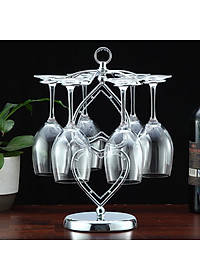 Giá Treo Ly Uống Rượu Vang Cao Cấp Inox 304 Bền Đẹp Để Bàn Trong Gia Đình Mã KT05