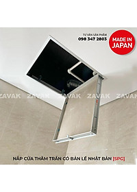 Nắp cửa thăm trần thạch cao 600x600 [SPG-68160] sản xuất tại Nhật bản, khung nhôm nhẹ cao cấp, Màu bạc. Có bản lề, Góc Mở 90 độ