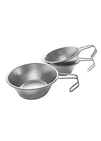 Đồ cắm trại bát nước Campingmoon campoutvn kiêm chén đựng đồ ăn nước chấm du lịch dã ngoại nấu ăn nhỏ gọn tay cầm chống nóng A080